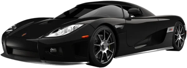 Black Koenigsegg CCX Sports Car PNG Transparent
