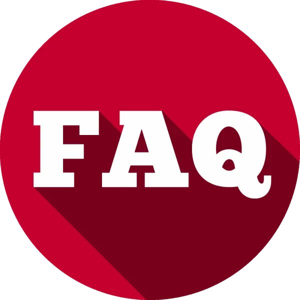 Red FAQ Icon Transparent Background