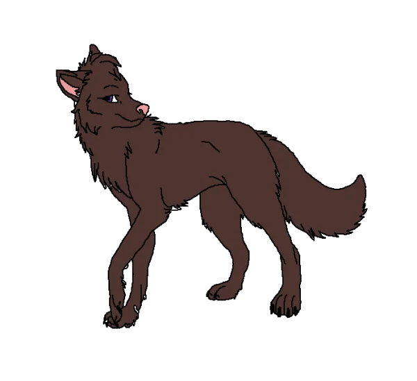 Brown Pixel Art Wolf PNG Transparent Background