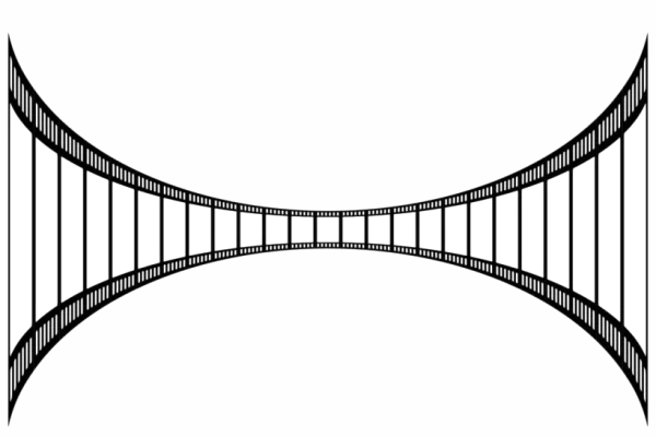 Curved Film Strip Frame PNG Transparent Background