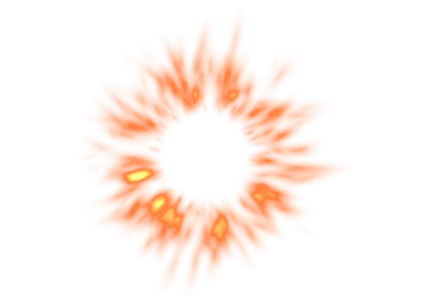 Orange Fiery Burst PNG Transparent