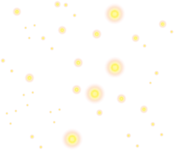 Scattered Glowing Orange Orbs PNG Transparent Background