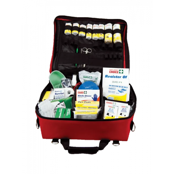 Open Red First Aid Kit PNG Transparent Background