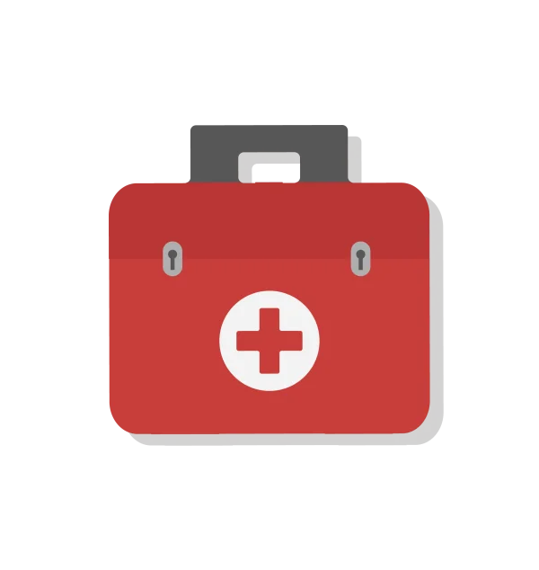 Red First Aid Kit Icon PNG Transparent Background