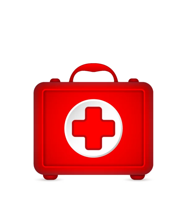Red First Aid Kit PNG Transparent Background