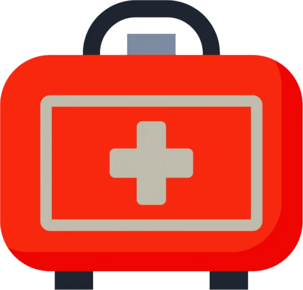 Red First Aid Kit Icon PNG Transparent