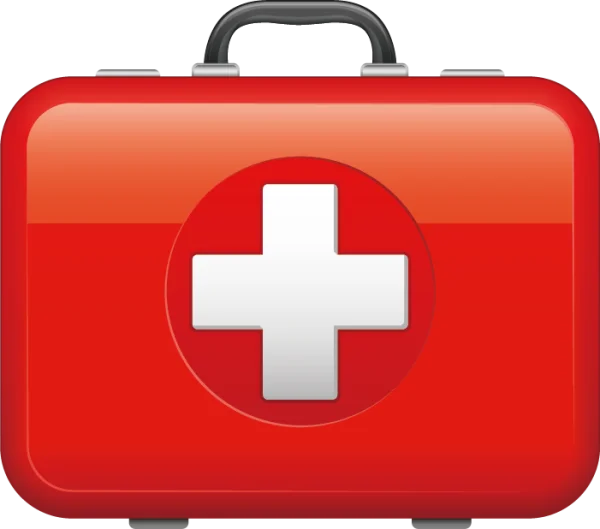 Red First Aid Kit PNG Transparent Background