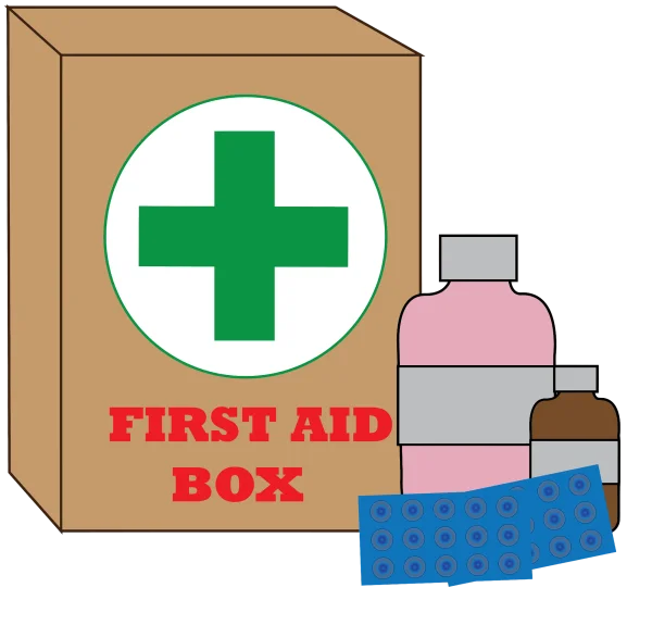 First Aid Box with Medicines PNG Transparent