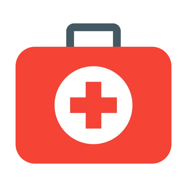 Red First Aid Kit PNG Transparent Background