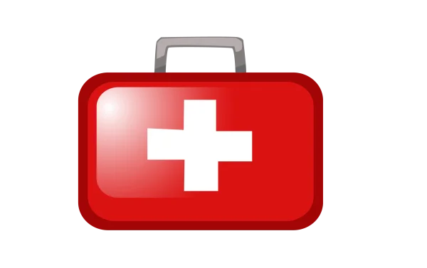 Red First Aid Kit PNG Transparent Background