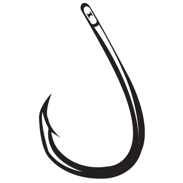 Minimalist Fishing Hook PNG Transparent Background