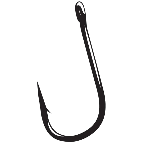 Black Fishing Hook PNG Transparent