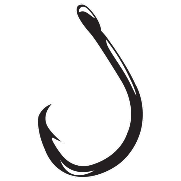 Black Fishing Hook PNG Transparent Background
