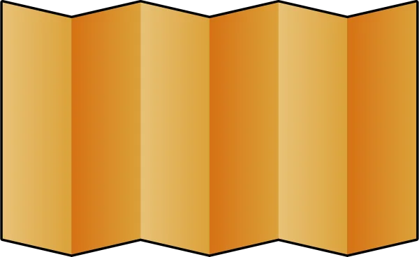 Abstract Orange Folded Panel PNG