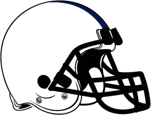White Football Helmet PNG Transparent Background