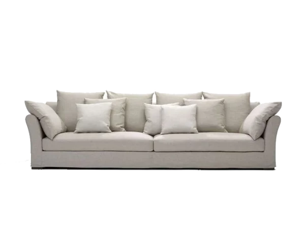 Modern Beige Sofa PNG Transparent Background