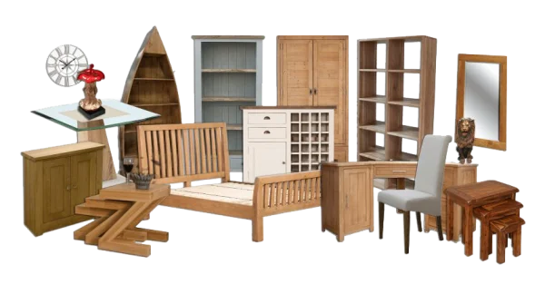 Assorted Wooden Furniture Collection PNG Transparent
