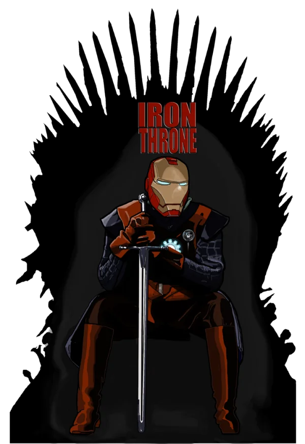 Iron Man Iron Throne Crossover PNG Transparent Background