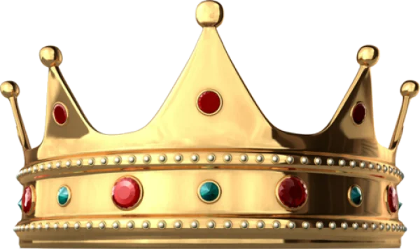 Golden Crown PNG Transparent Background