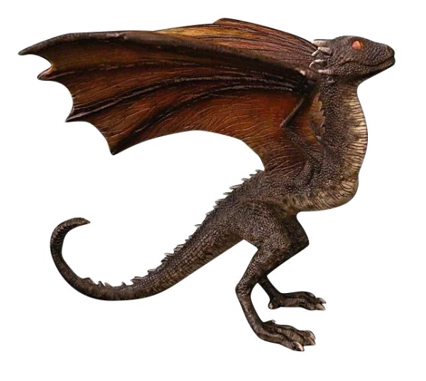 Baby Dragon with Brown Wings PNG Transparent