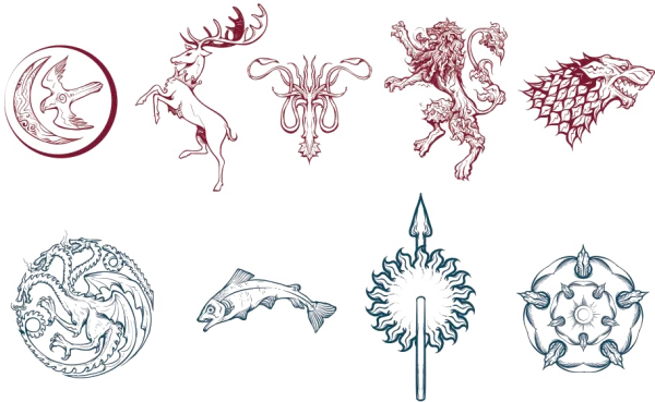 Fantasy Medieval Heraldry Emblems PNG