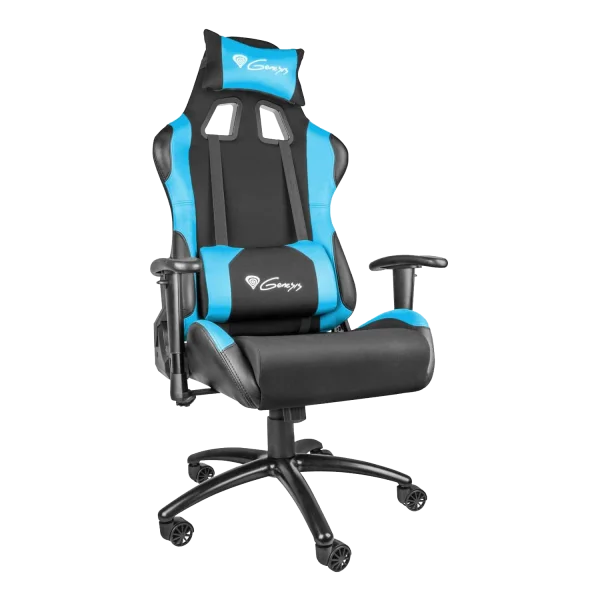 Genesis Gaming Chair Blue and Black PNG Transparent