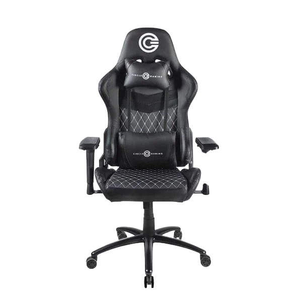 Black Circle Gaming Chair PNG Transparent