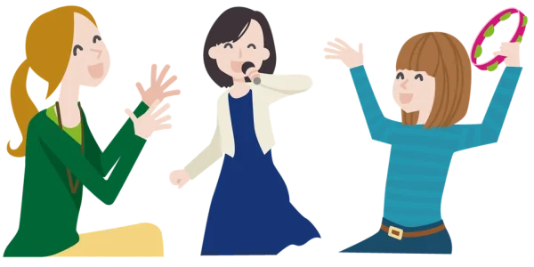 Women Singing and Playing Music PNG Transparent Background