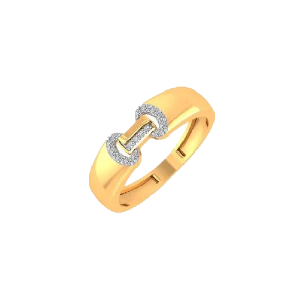 Golden Diamond Ring PNG Transparent Background