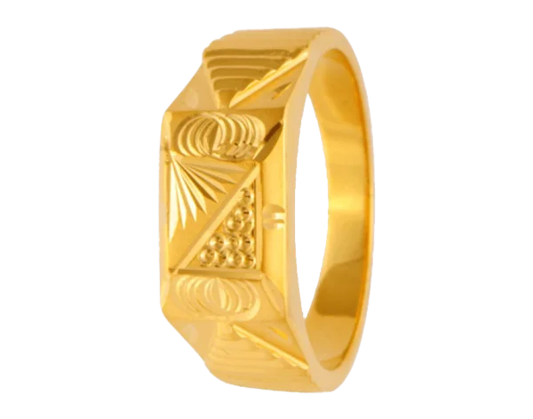 Golden Designer Ring PNG Transparent Background