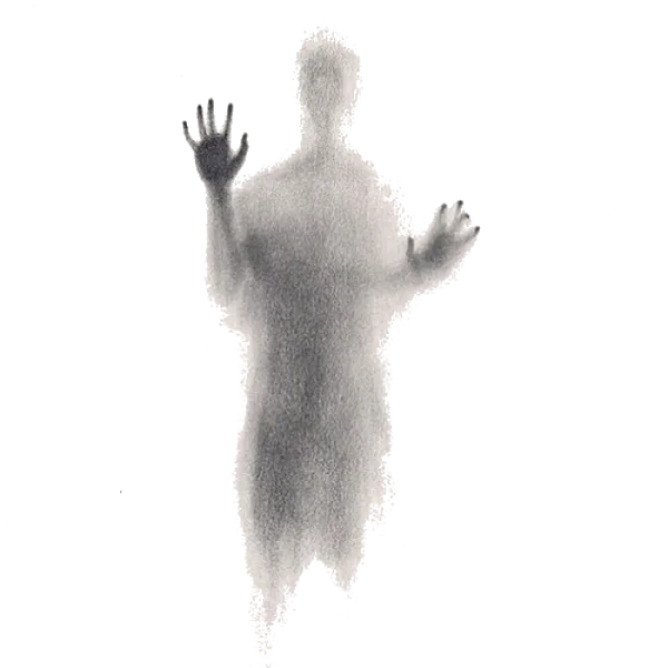 Ethereal Ghostly Figure PNG Transparent Background