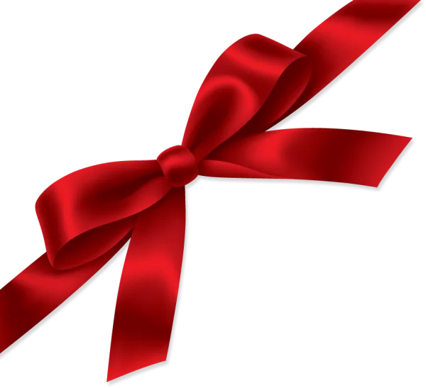 Red Ribbon Bow Transparent PNG