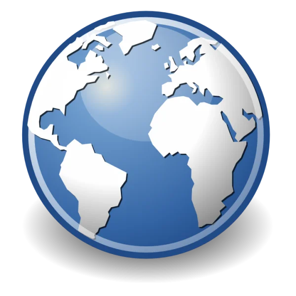 Blue Globe Earth Icon Transparent Background