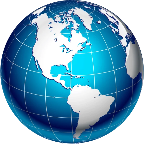 Blue Earth Globe PNG Transparent Background