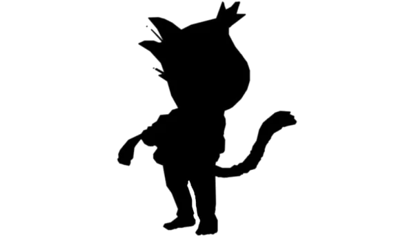 Cartoon Cat Character Silhouette PNG