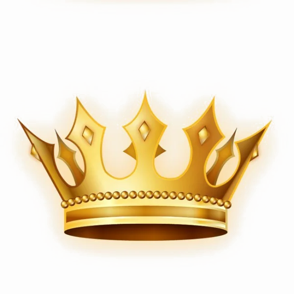 Golden Crown PNG Transparent Background