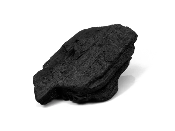 Rough Black Charcoal Chunk PNG Transparent Background