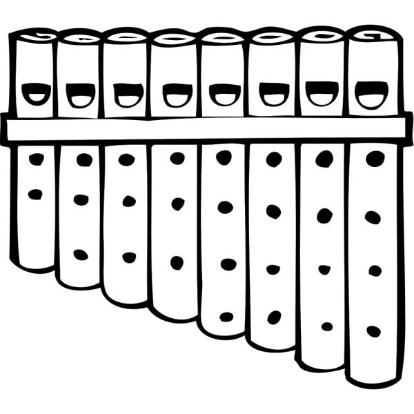 Pan Flute Instrument PNG Transparent Background