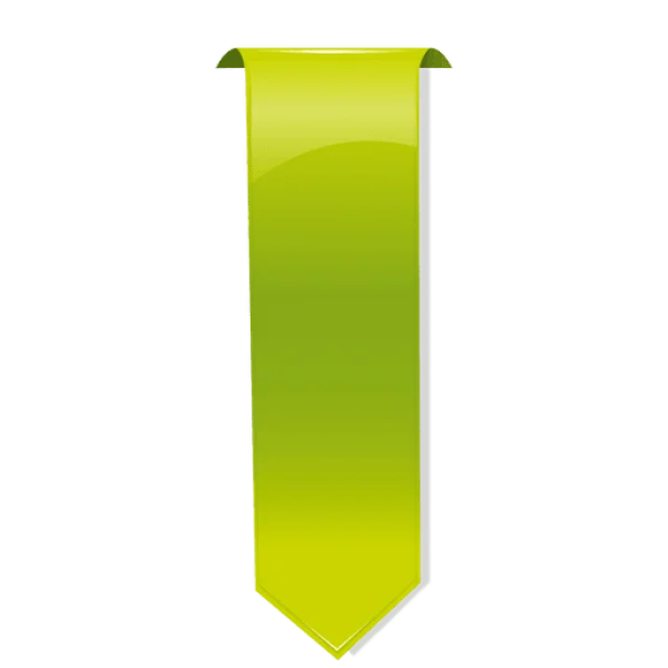 Glossy Green Ribbon Banner PNG Transparent Background
