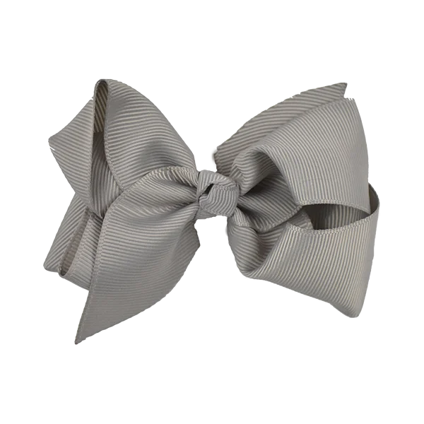Gray Striped Ribbon Bow PNG Transparent