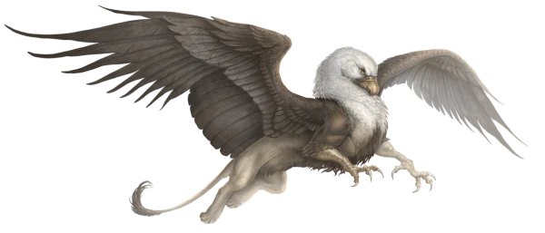 Dynamic Griffin Flying PNG Transparent Background