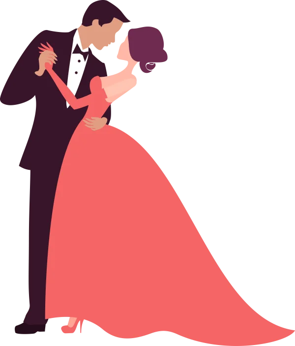 Elegant Dancing Couple PNG Transparent Background