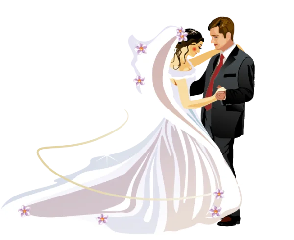 Wedding Couple Dancing PNG Transparent Background