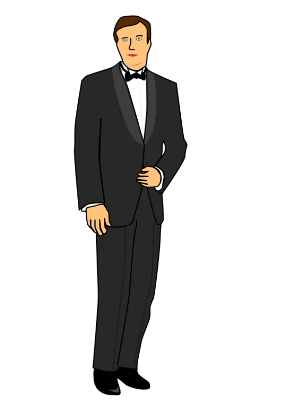 Man in Tuxedo PNG Transparent Background
