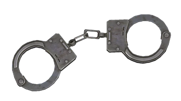 Metal Handcuffs PNG Transparent Background