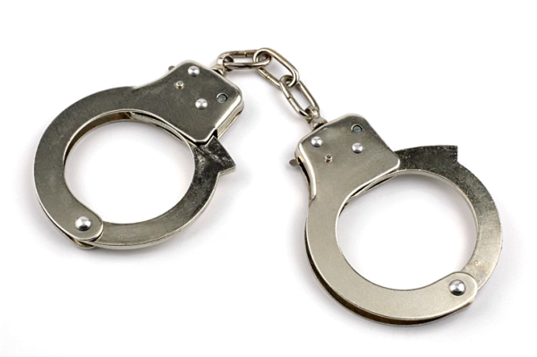 Realistic Metal Handcuffs PNG Transparent Background