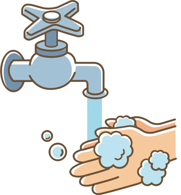 Hand Washing Under Faucet PNG