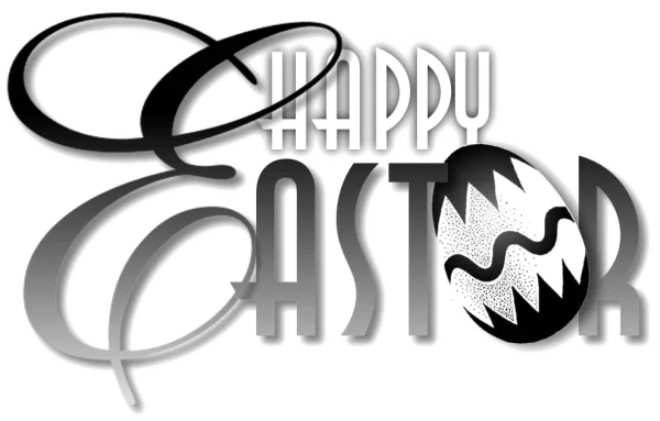 Happy Easter Text with Cracked Egg PNG