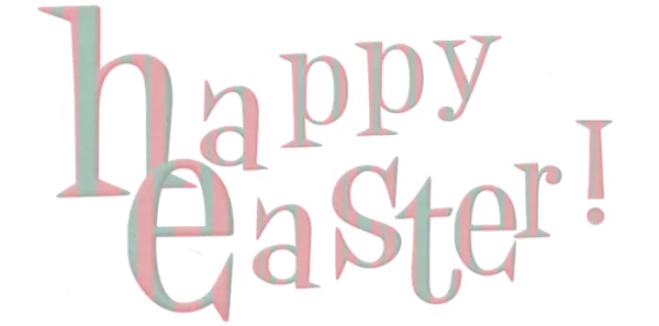 Happy Easter Text PNG Transparent Background
