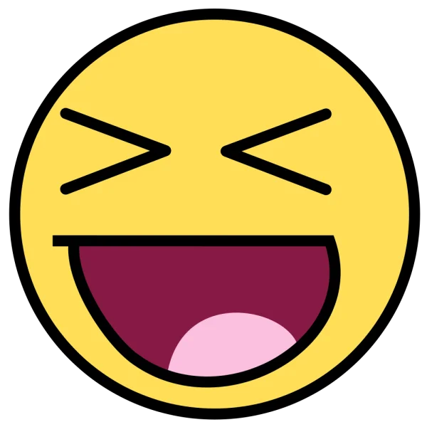 Awesome Face Laughing Emoji PNG